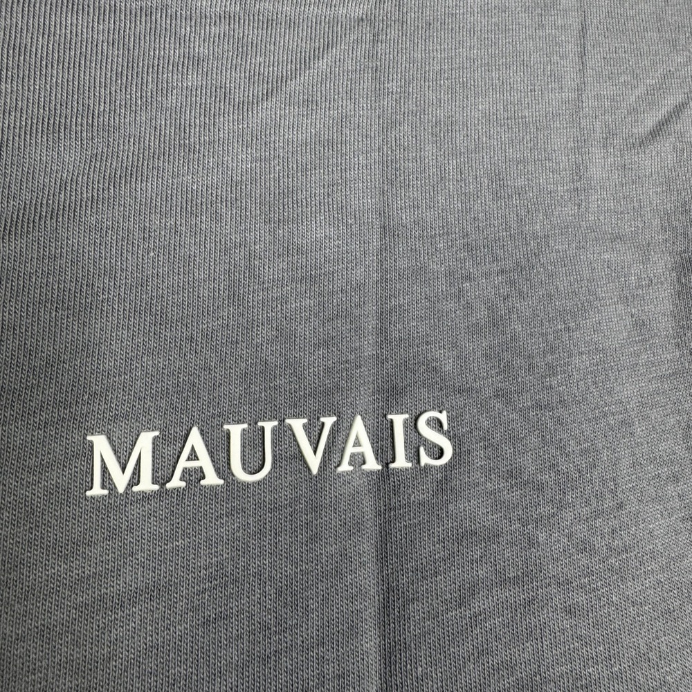 MAUVAIS Mens Gray 100% Cotton Crew Neck Short sleeve Basic Logo T Shirt Size S